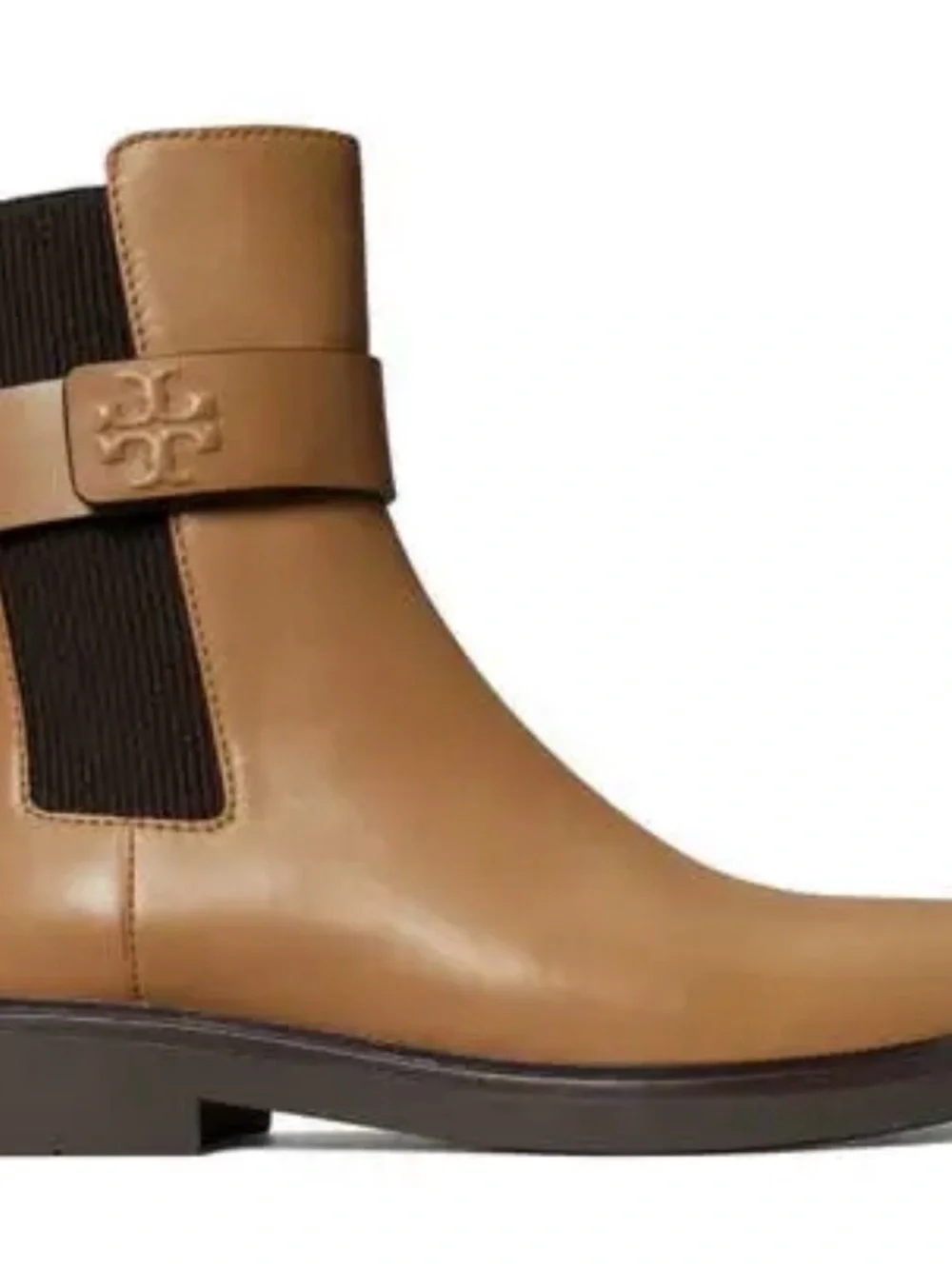 Tory Burch Cognac Leather Ankle Booties with Strap Size 10